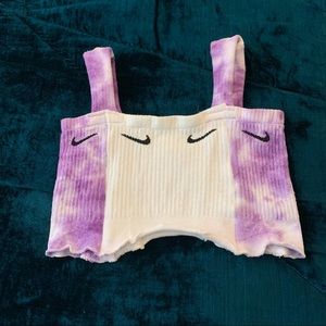 Handmade Tie Dye Nike Crop Top